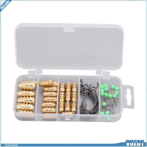 Fishing Kit - V GEBY - Luminous Copper Weights - Sharp Hooks - Durable Rings and Swivels