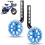 Training wheels for children's bicycles - Steel frame - Rubber wheels - Blue 1