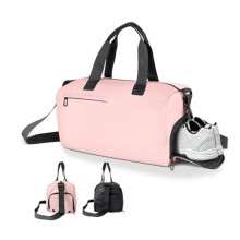 Sports Bag, Travel Bag with Shoe Compartment, Large Sports Bag, Waterproof Multi-Use Travel Bag, Pink Duffel Bag