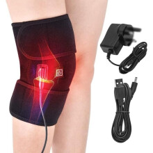 Heated Knee Pads, Plush Heated Knee Pads, Warm Knee Pads for Knee Pain Relief (Black)