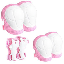 Children's Knee Pads, Knee and Elbow Pads, Protective Gear Set for Girls and Boys 2-7 Years Old (Pink)