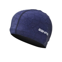 Set of 2 waterproof fabric swim caps to protect ears, long hair, for sports, swimming, sharks, etc.