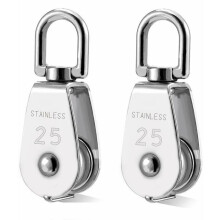 2 Pcs 304 Stainless Steel Pulley M25 Lifting Pulley Loading Roller PZCC