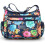 Women's Shoulder Bag, BYONDSELF, Multiple Pockets, Adjustable Shoulder Strap, Colorful Flowers 1
