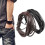 Multi-layered braided leather bracelet - Black 1