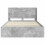 VidaXL vidaXL Bed Frame with Storage and Headboard Concrete Grey 120 x 190 cm 5