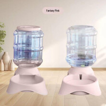 (Matches the image, Water feeder) Zhiai Automatic Pet Water and Food Dispenser Large Capacity Fountain for Cats and Dogs White