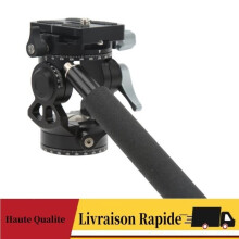 Video tripod head - QIILU - Aluminum alloy - Detachable handle - Dual panoramic head - 5 kg max