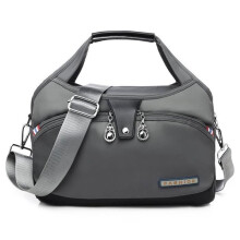 Women's Waterproof Oxford Shoulder Bag, Fashionable Multifunctional Travel Bag - Light Grey