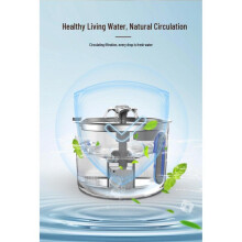 (Flower design/circle window (2.2l), EU Plug) TEMU Smart Stainless Steel Pet Water Fountain Silent Automatic Cat Water Dispenser Large Capacity