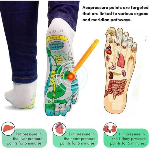 Cotton reflexology socks for foot massage - Unisex 2