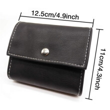 7-Day Weekly Pill Organizer with 28 Removable Compartments, Portable Wallet-Style Pill Organizer, Leather Medicine Dispenser with