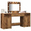 VidaXL vidaXL Dressing Table with Mirror Lights 3 pcs Brown Engineered Wood 4