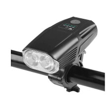 Bike Light Set Chronus, Super Bright Bike Light Set, Bicycle Lights Waterproof Bike Headlight, Power Indicator, Adjustable Lighting Modes(Black)