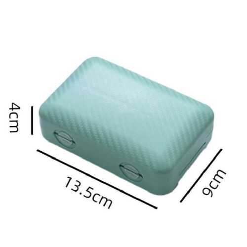 Portable Pill Organizer - Magnetic Pill Organizer with 8 Compartments - Green 1