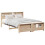 VidaXL vidaXL Bed Frame with Headboard Brown 140 x 200 cm Engineered Wood 2