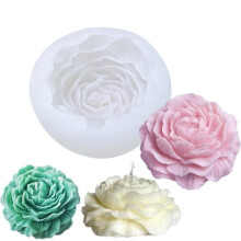 Silicone candle mold, 3D DIY peony candle mold for wax, scented candles, chocolate, soaps for handmade gifts