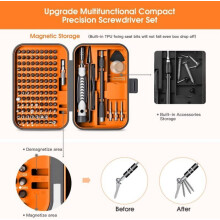 130-in-1 Precision Screwdriver Set Tool Kit Orange
