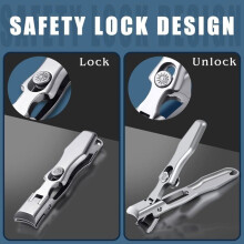 RisingFF Thick Nail Clipper (2024) - Wide Opening Nail Clipper with Tweezers