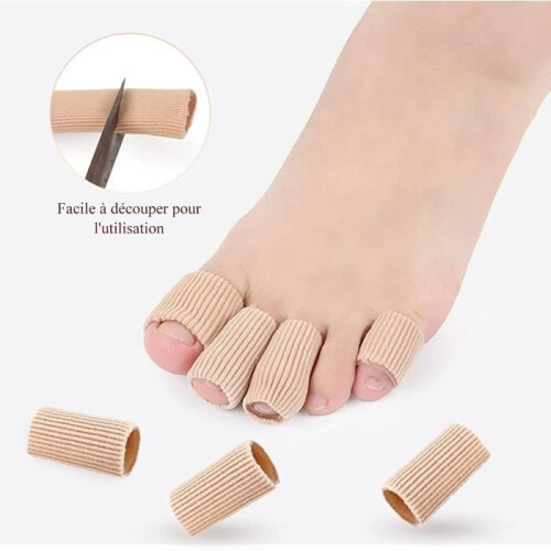 12 Pieces Corn Plasters for Feet - Cuttable Silicone - Toe Protector - Brown Brown TOE SEPARATOR 2