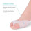 EBTOOLS Silicone Toe Corrector, Gel Toe Separator, Toe Straightener with Forefoot Cushion 2