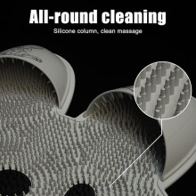 Foot and Back Wash Mat for Shower, Rabbit-Shaped Back Massage Mat, Foot Massage Mat, Non-Slip Mat