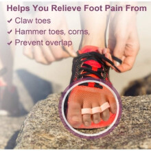Toe Separators, 3 Pairs of Toe Spreaders, Bunion Straighteners, Overlapping Toes, Reduce Foot Pain