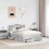 VidaXL vidaXL Bed Frame Concrete Grey 120 x 190 cm Engineered Wood 2