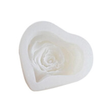 Rose Heart Shaped Silicone Candle Mold, DIY Flower Shaped Candles, Soap Making, Mold