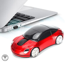Tbest Laptop Mouse, 2.4G Wireless Car-Shaped Portable Mouse with Receiver