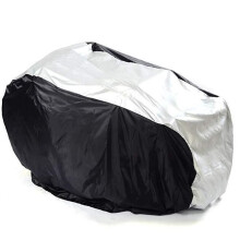 Outdoor Bike Cover, UV-resistant, Dustproof, Waterproof, Rainproof for Bicycles, Scooters, Large, Black and Silver