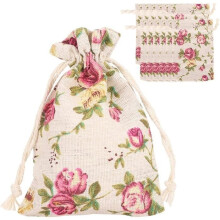 Jute Bags - AMOUNE - 50 Pcs - Beige - Reusable - For Gifts and Jewelry