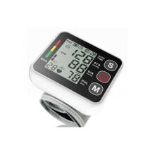 Automatic Wrist Blood Pressure Monitor Rechargeable Home Use with Backlit Display Irregular Heartbeat Detection