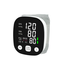 The LED Rechargeable Wrist Blood Pressure Monitor Supports English Voice Broadcast.
