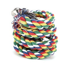 Pet bird toy parrot cotton rope chew bar spiral cage stand 100 * 1.7cm