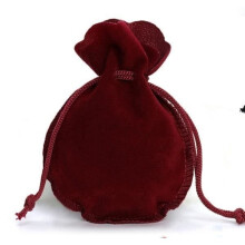 10pcs Gift Drawstring Jewelry Bag Christmas Wedding Party Candy Favor Pouch 7*9cm (Wine Red)