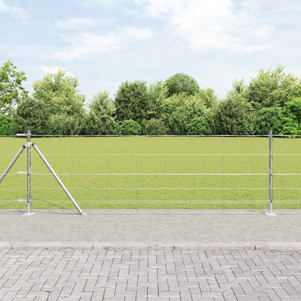 Vidaxl Welded Wire Fence With Concrete Base 100 X 0.8 M (W X H)