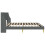 VidaXL vidaXL Bed Frame with Headboard Dark Grey 180 x 200 cm Fabric 3