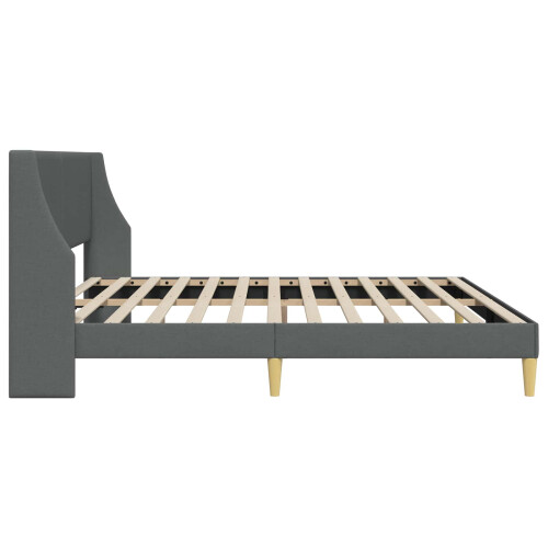 VidaXL vidaXL Bed Frame with Headboard Dark Grey 180 x 200 cm Fabric 2