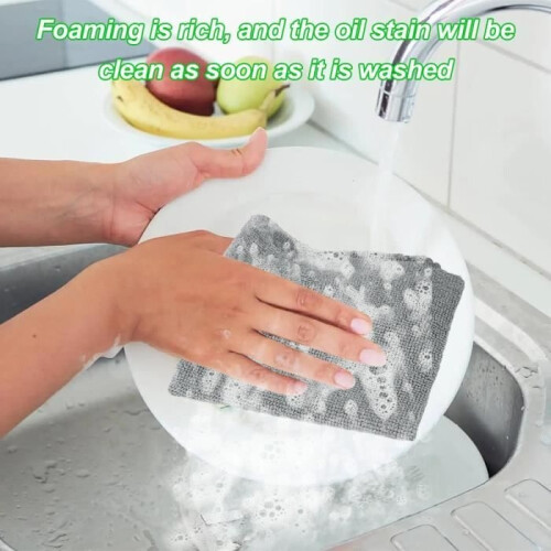 50 Pieces per Roll Microfiber Cloth, 30*30CM Magic Cloth, Microfiber for Cutlery, Microfiber Cleaning Cloth Roll 2