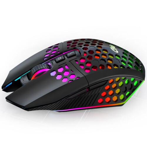 2.4G Wireless Mouse, Silent Charging, RGB Lighting, Desktop Gaming Mouse, 8 Buttons, Black 1