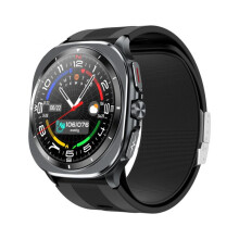 Smartwatch with Air Pump Blood Pressure Monitoring, ECG, and AMOLED Display Black