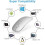 Bluetooth Mouse - SNAKIOX - Mini Silent Mouse - Rechargeable - Grey - Bluetooth 4.0 2