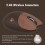 Silent 2.4 GHz wireless mouse for girls with USB receiver, 4 programmable buttons, Coffee 2