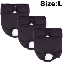 Pack of 3 Reusable Washable Dog Diapers, Physiological Pants, Highly Absorbent, Multiple Colors YYV