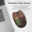 Silent 2.4 GHz wireless mouse for girls with USB receiver, 4 programmable buttons, Coffee 5
