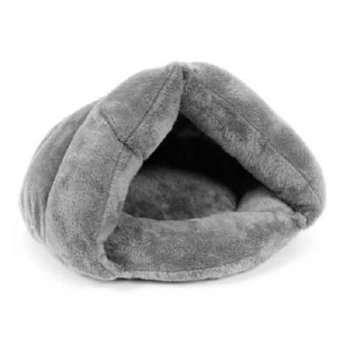 Bed - 50x50x32cm - Soft Velvet - Grey - Indoor