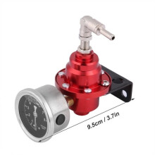 Universal CNC Aluminum Adjustable Fuel Pressure Regulator Red Car