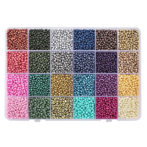3MM GLASS SEED BEADS KIT 12000PCS/B - BDH206-C02