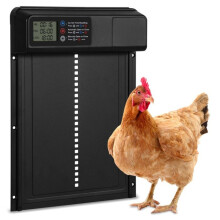Aopunly Automatic Chicken Coop Door with Anti-Pinch Timer, IPX4 All-Aluminum Automatic Chicken Coop Door